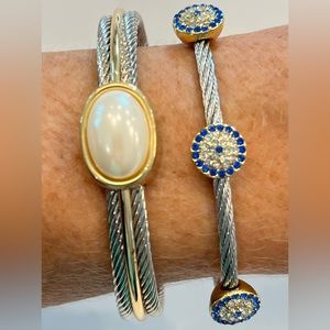 Bundle of 2 - 2Tone Bangle Bracelets